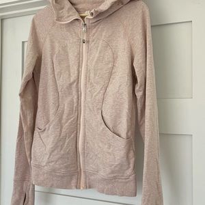 Lululemon 8 women’s scuba hoodie full zip Heather pink